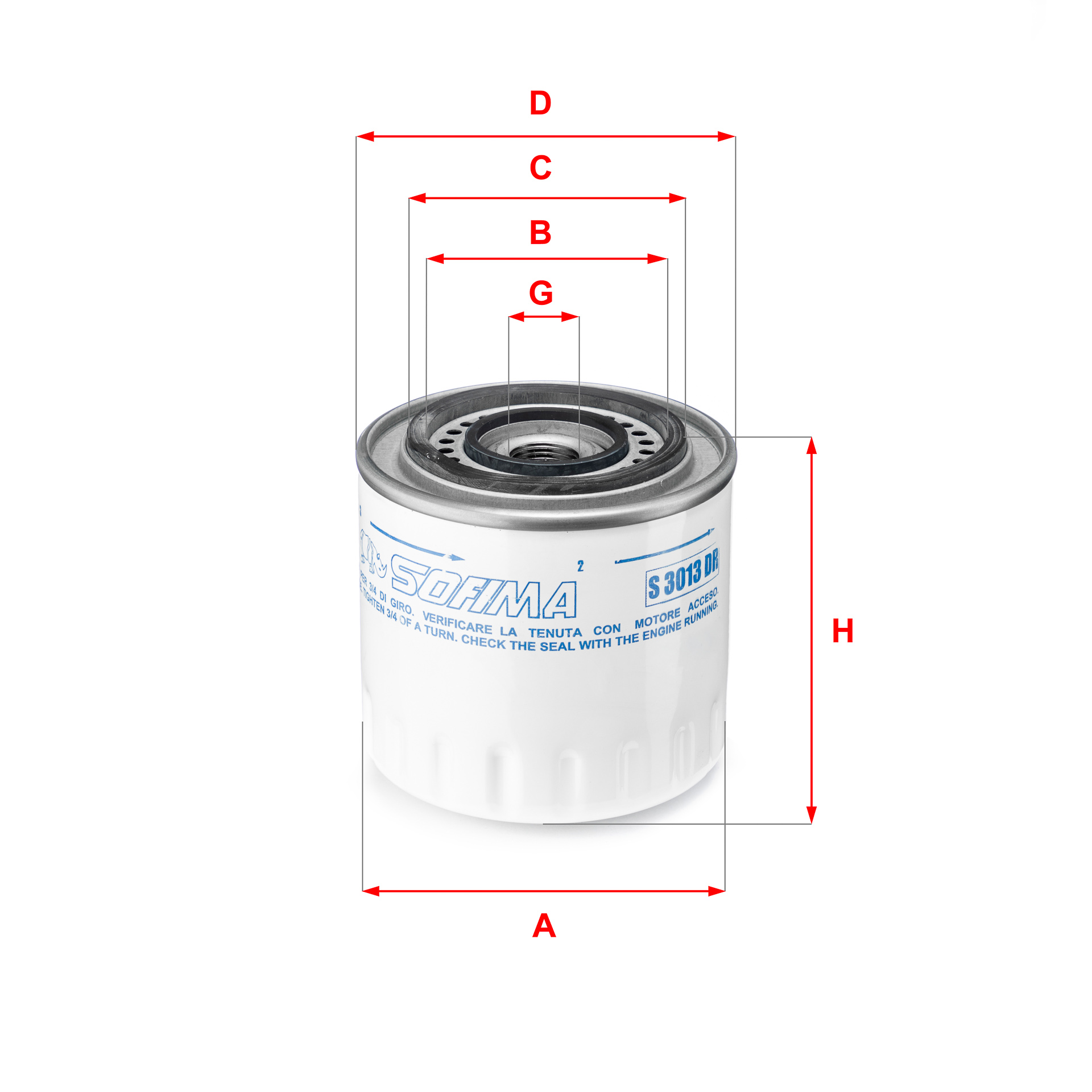 Oliefilter Sofima S 3013 DR