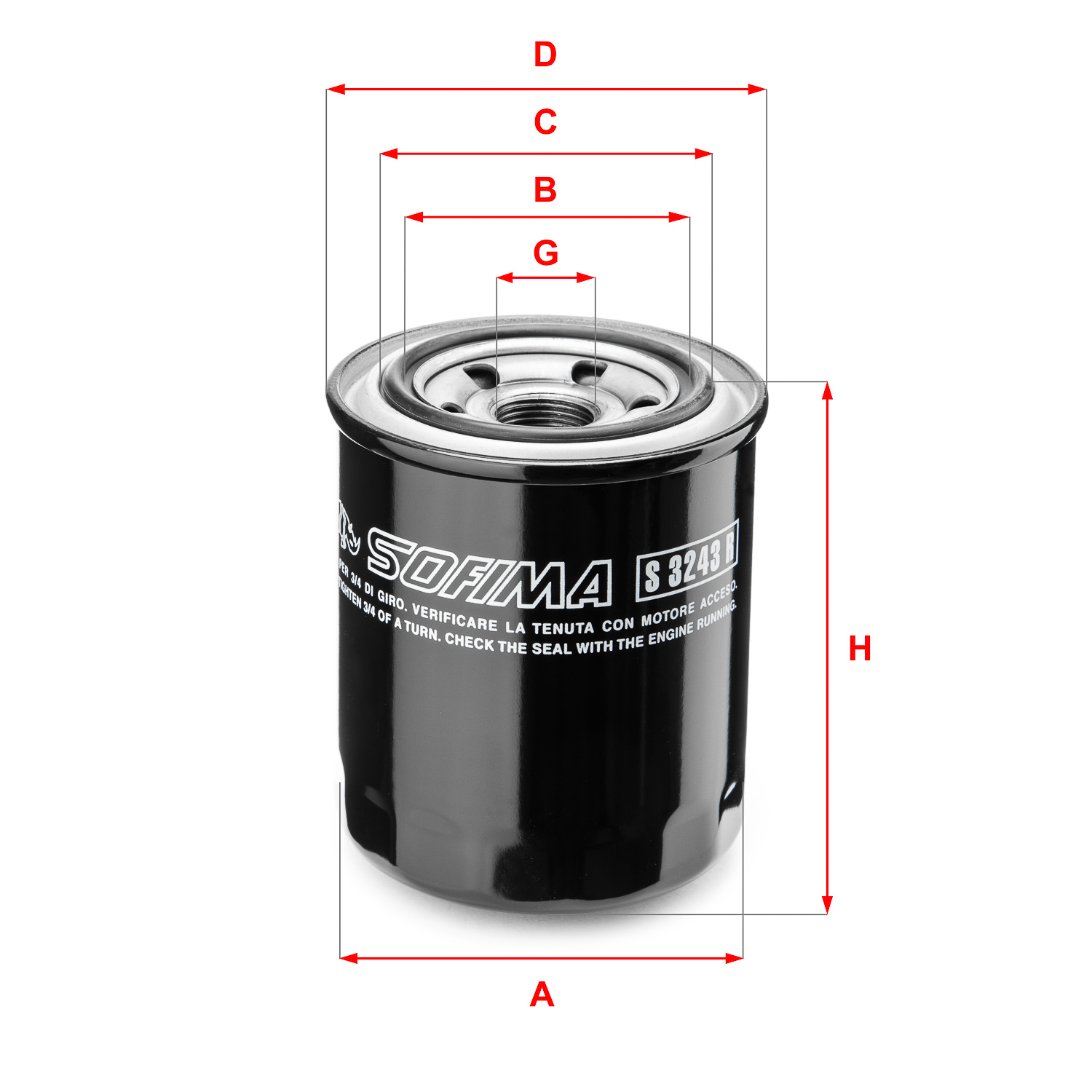 Oliefilter Sofima S 3243 R
