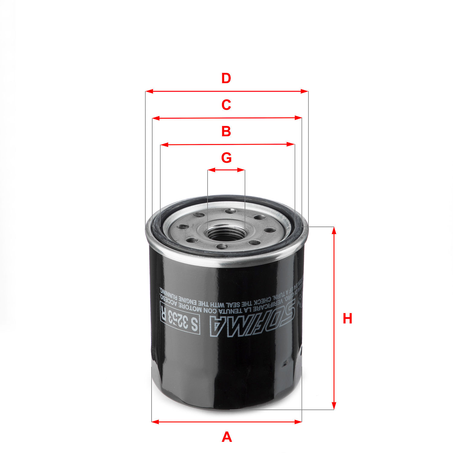 Oliefilter Sofima S 3253 R