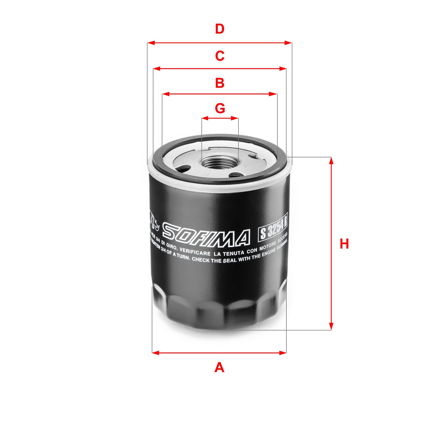 Oliefilter Sofima S 3254 R