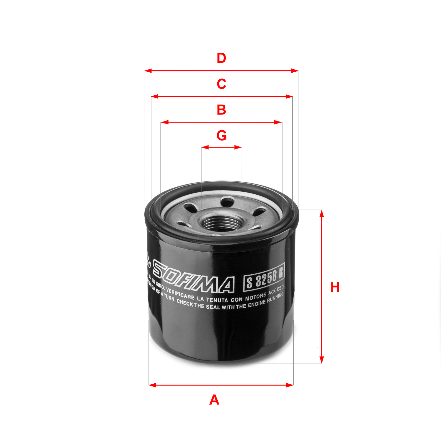 Oliefilter Sofima S 3258 R