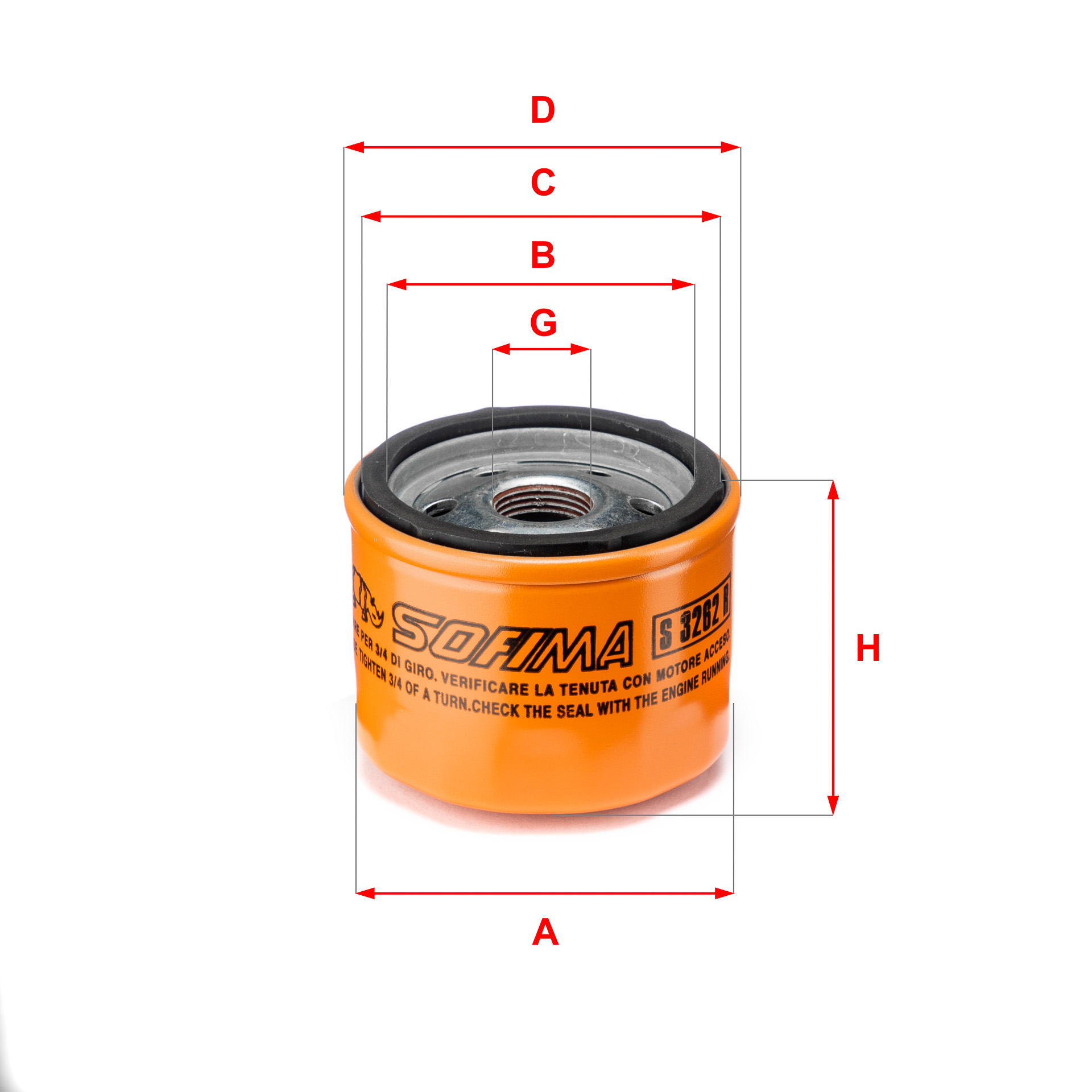 Oliefilter Sofima S 3262 R