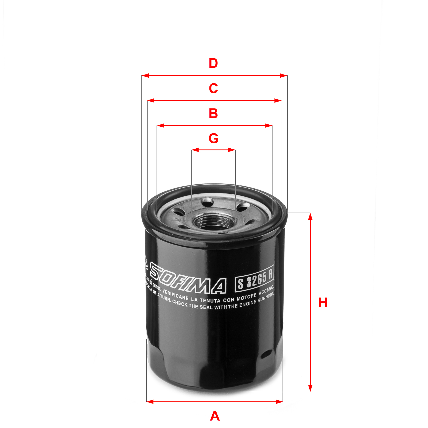 Oliefilter Sofima S 3265 R
