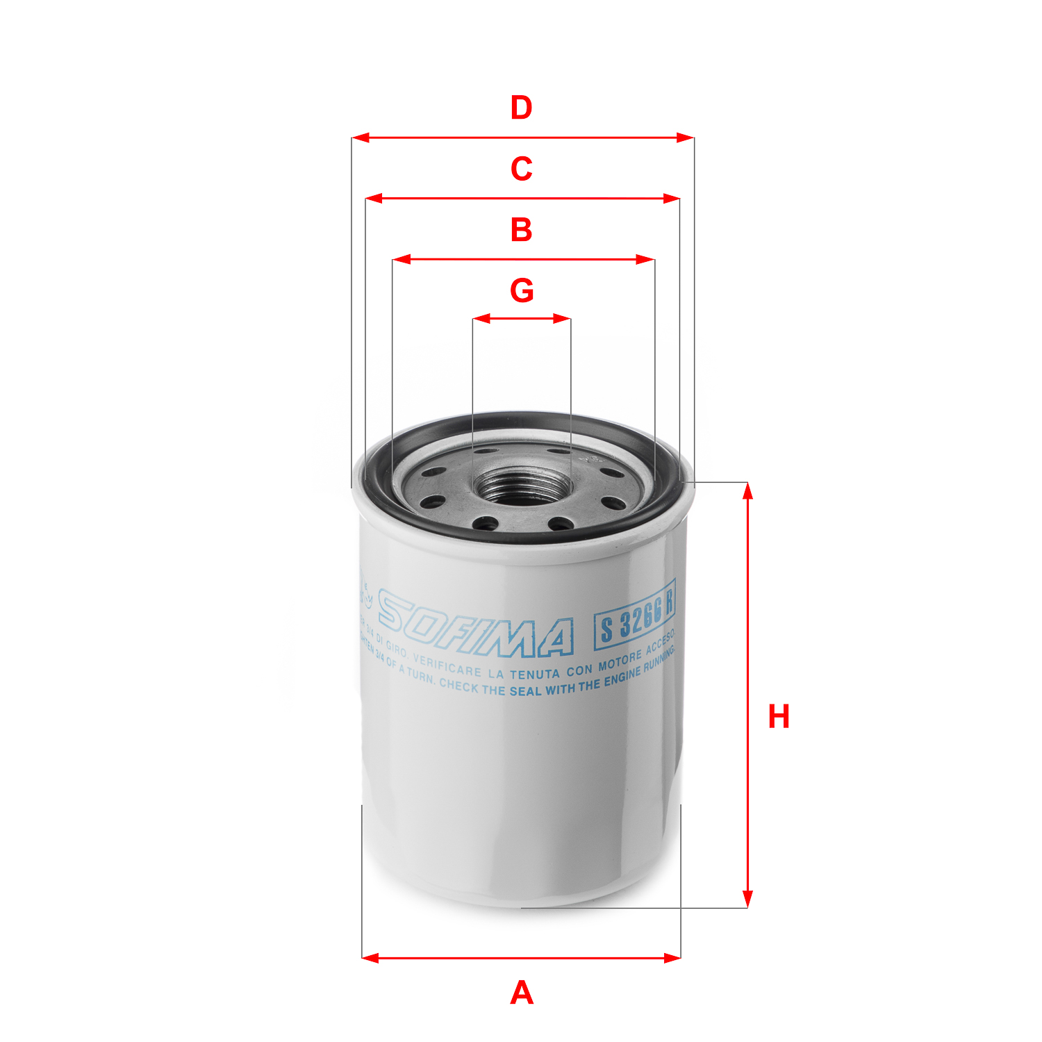 Oliefilter Sofima S 3266 R