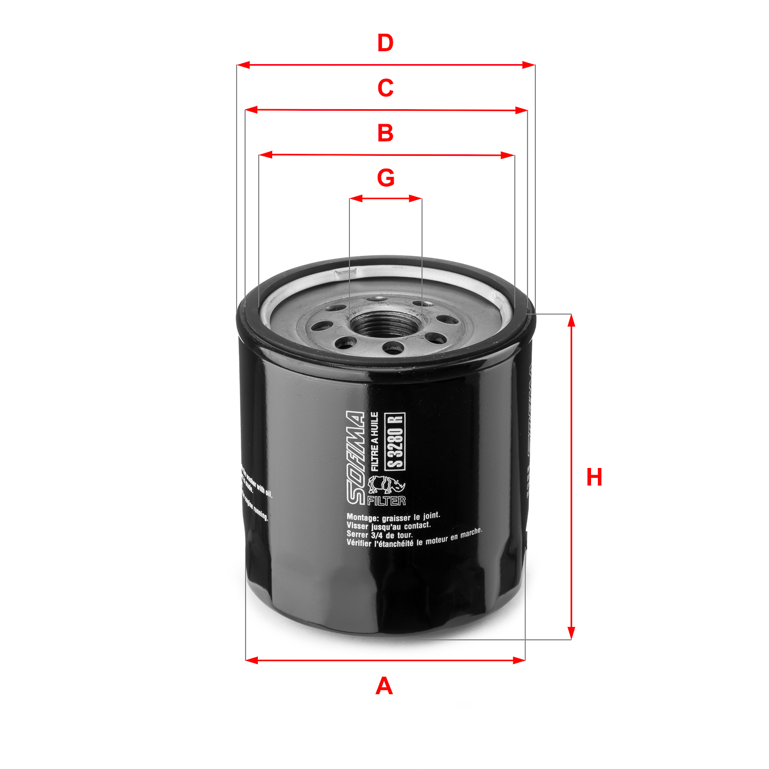 Oliefilter Sofima S 3280 R