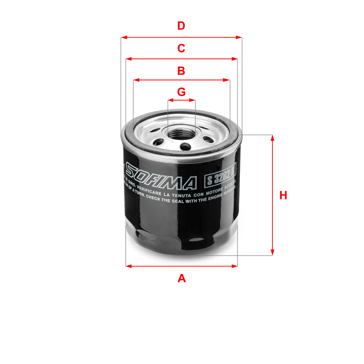 Oliefilter Sofima S 3282 R