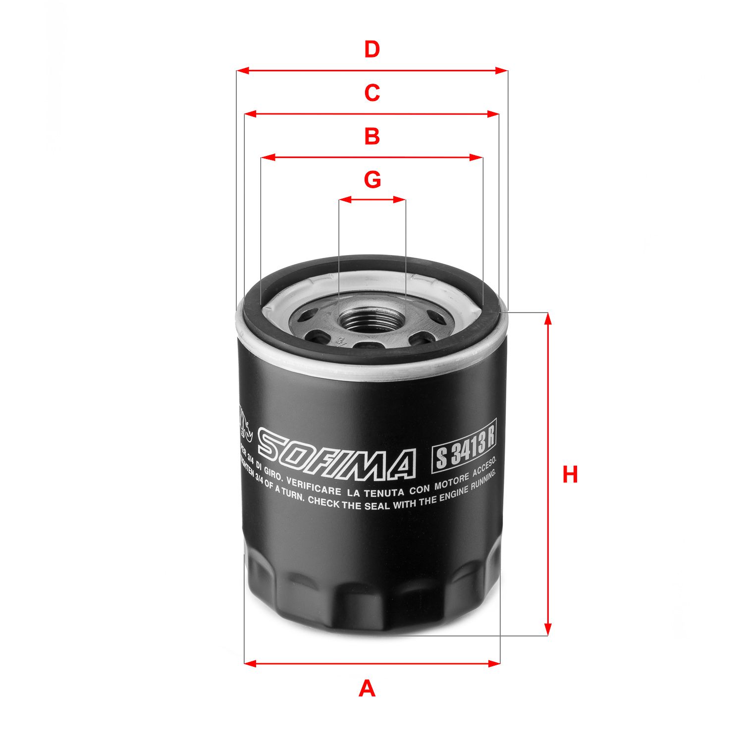 Oliefilter Sofima S 3413 R