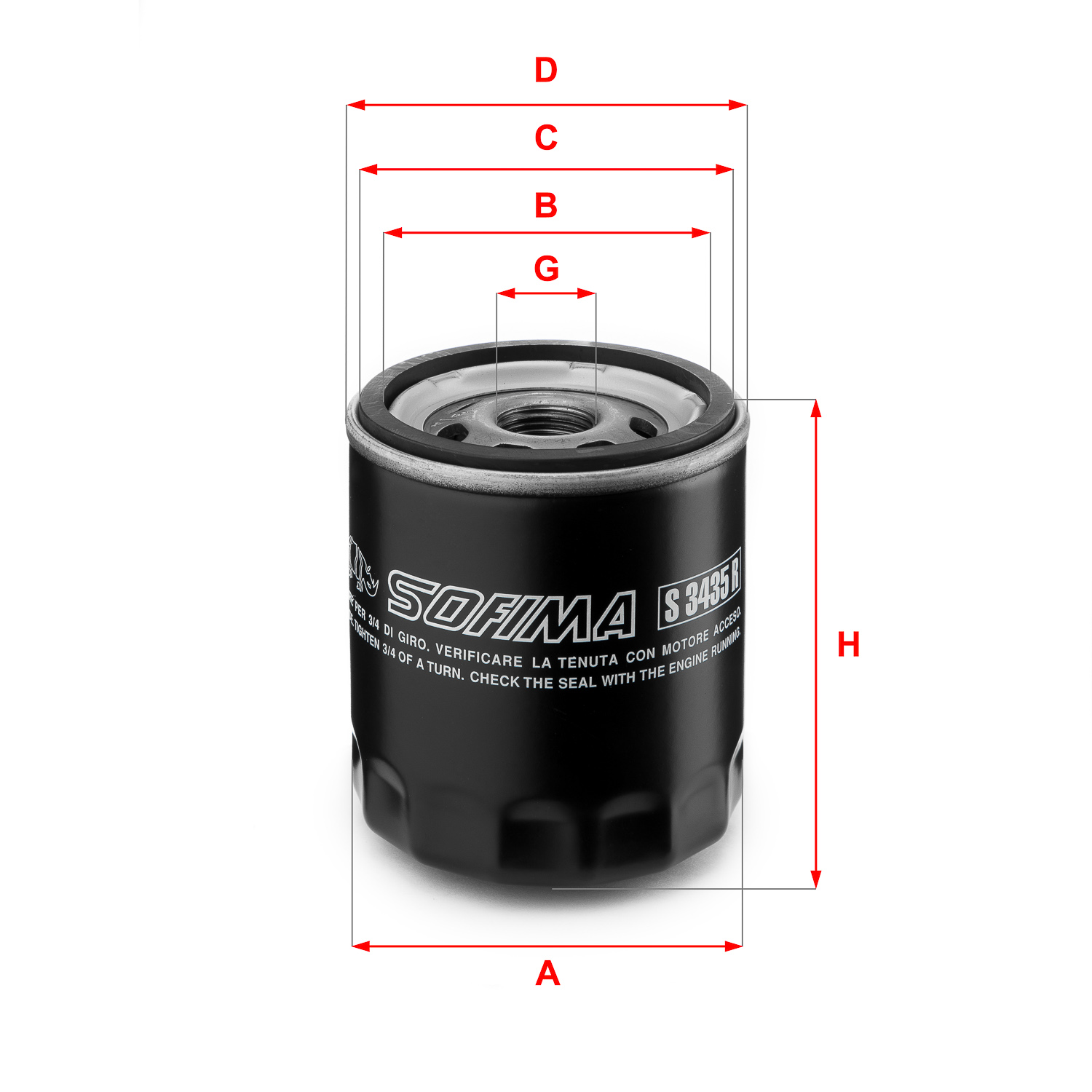 Oliefilter Sofima S 3435 R