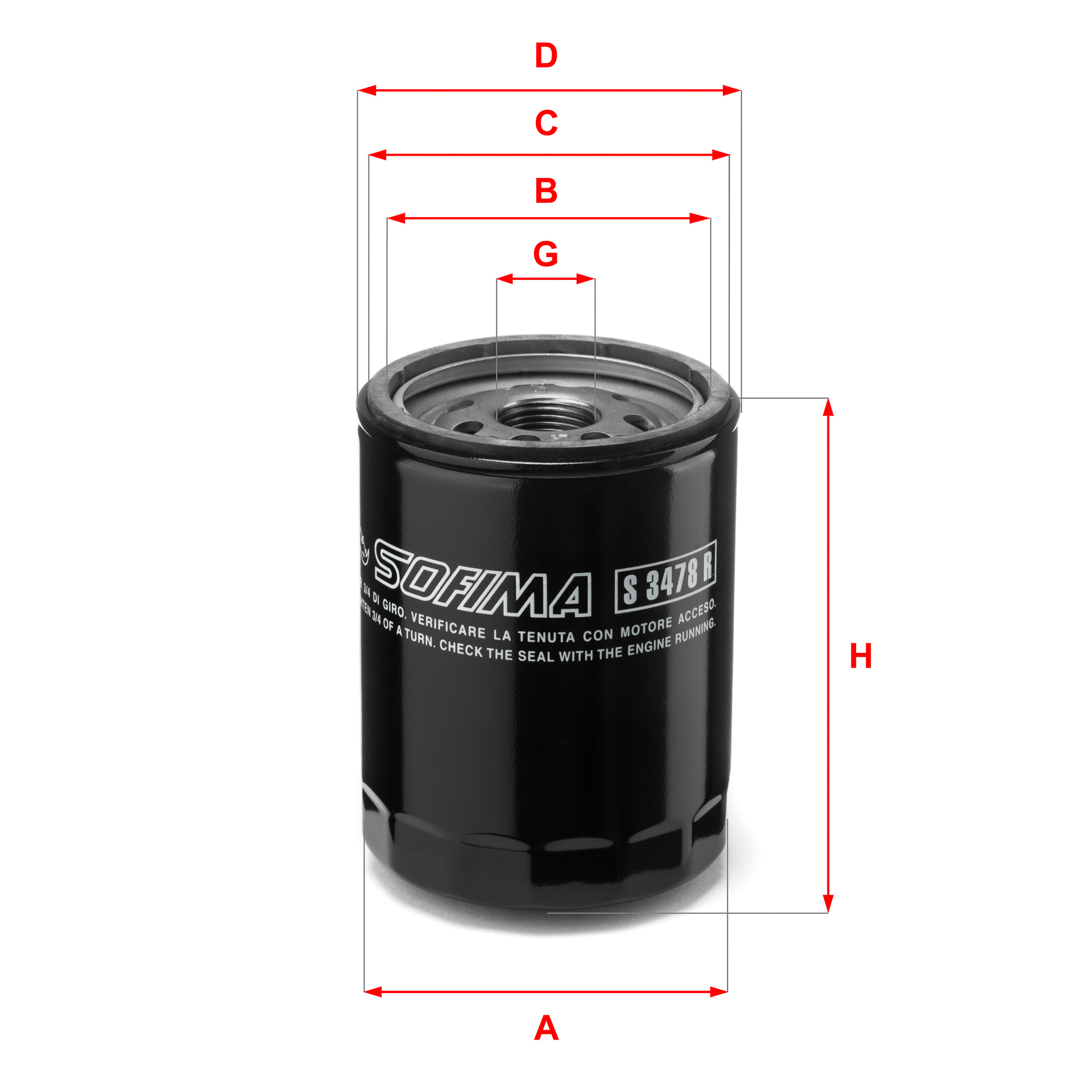 Oliefilter Sofima S 3478 R