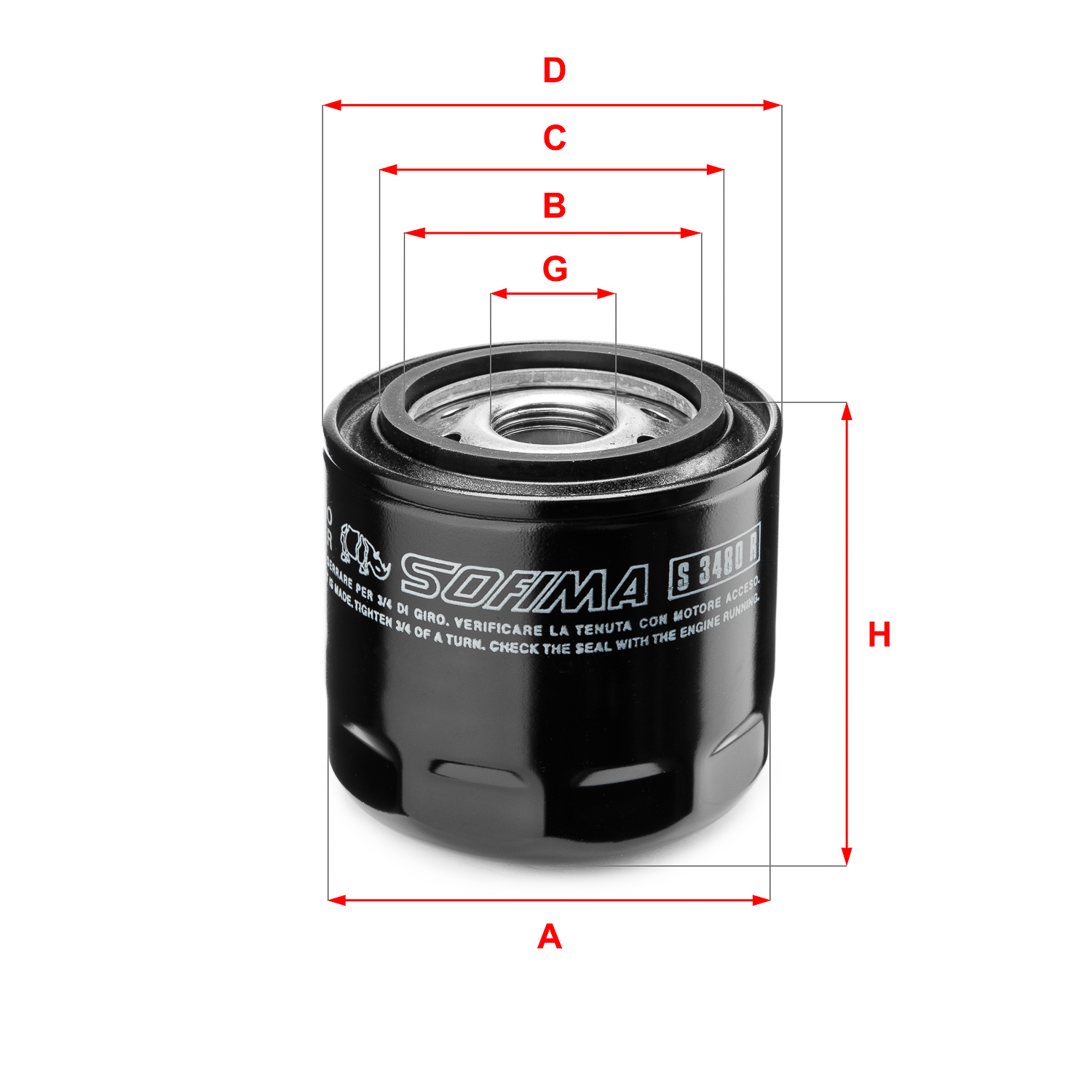 Oliefilter Sofima S 3480 R