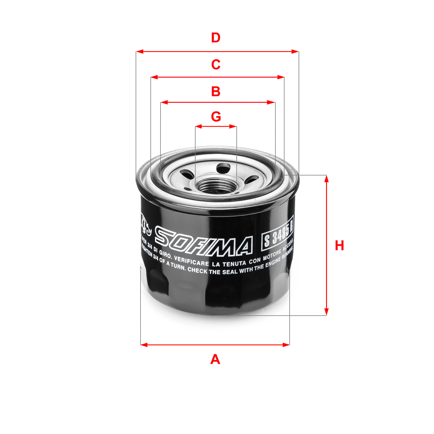 Oliefilter Sofima S 3485 R