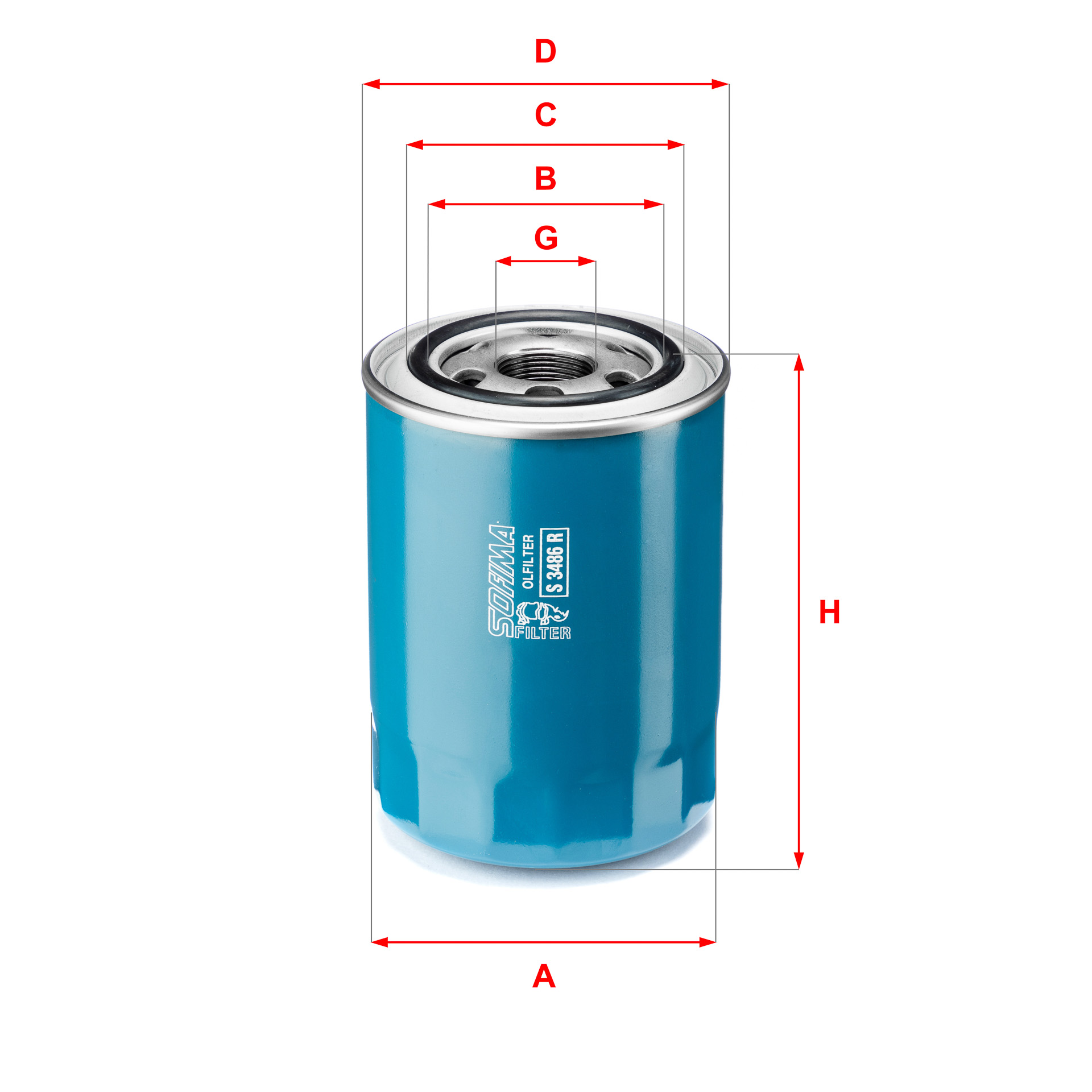 Oliefilter Sofima S 3486 R