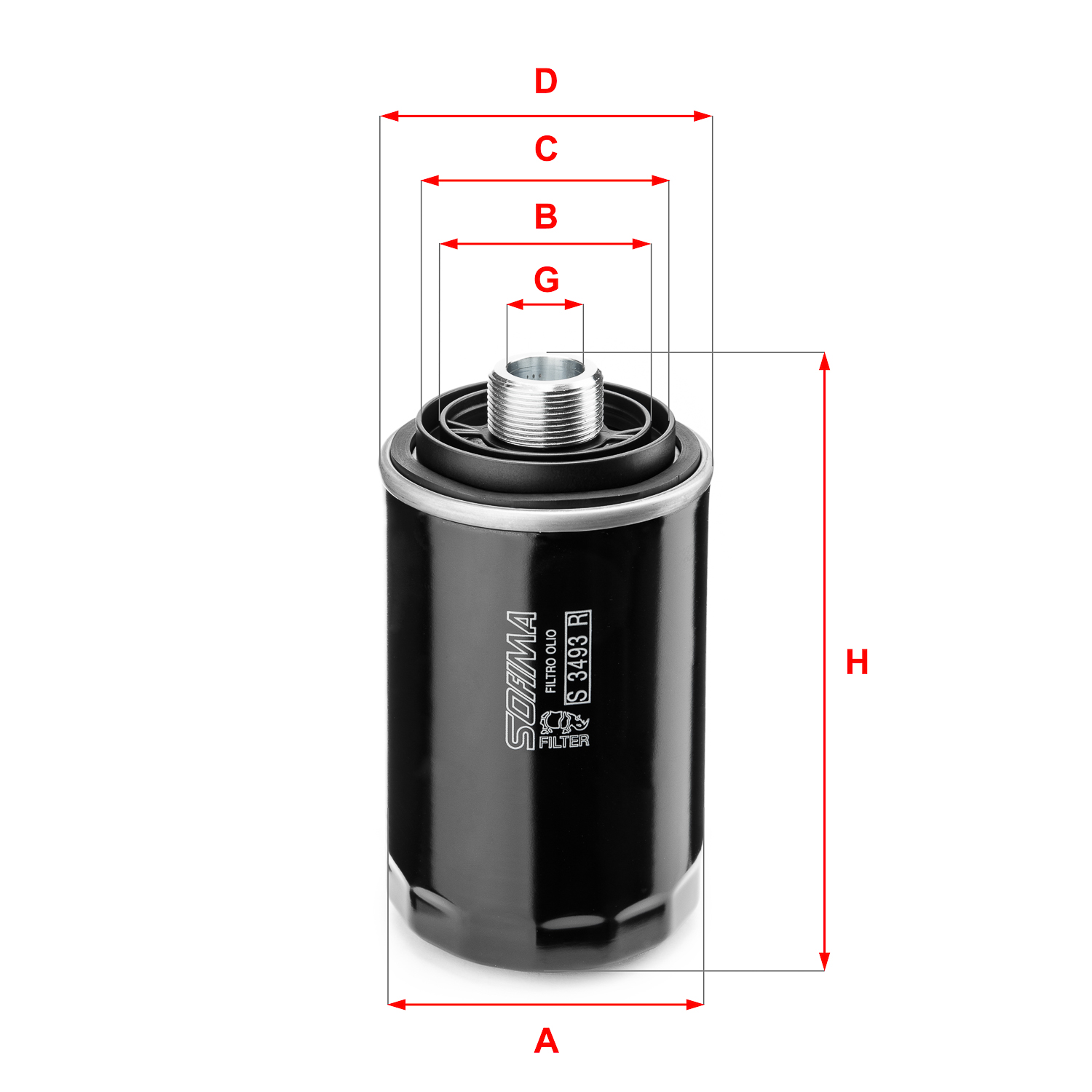 Oliefilter Sofima S 3493 R