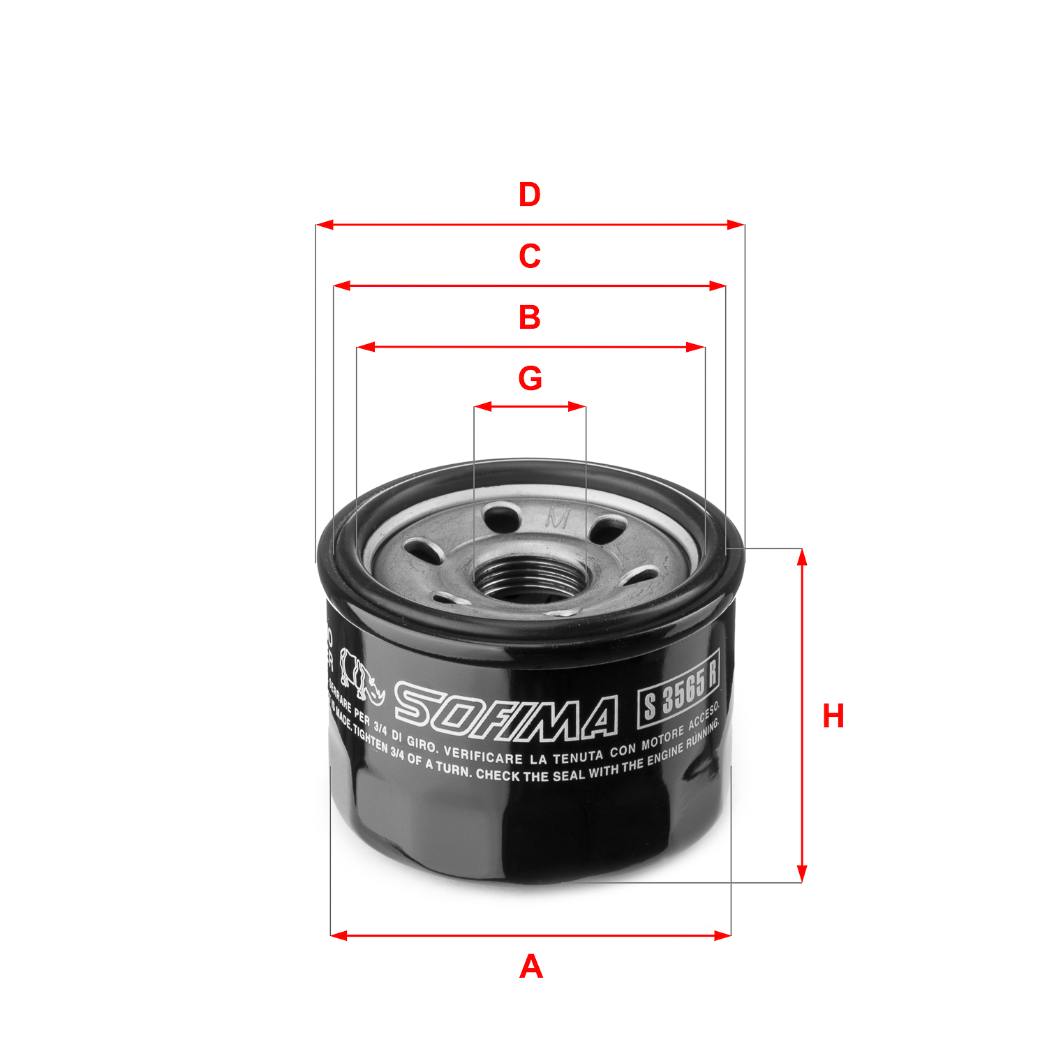 Oliefilter Sofima S 3565 R