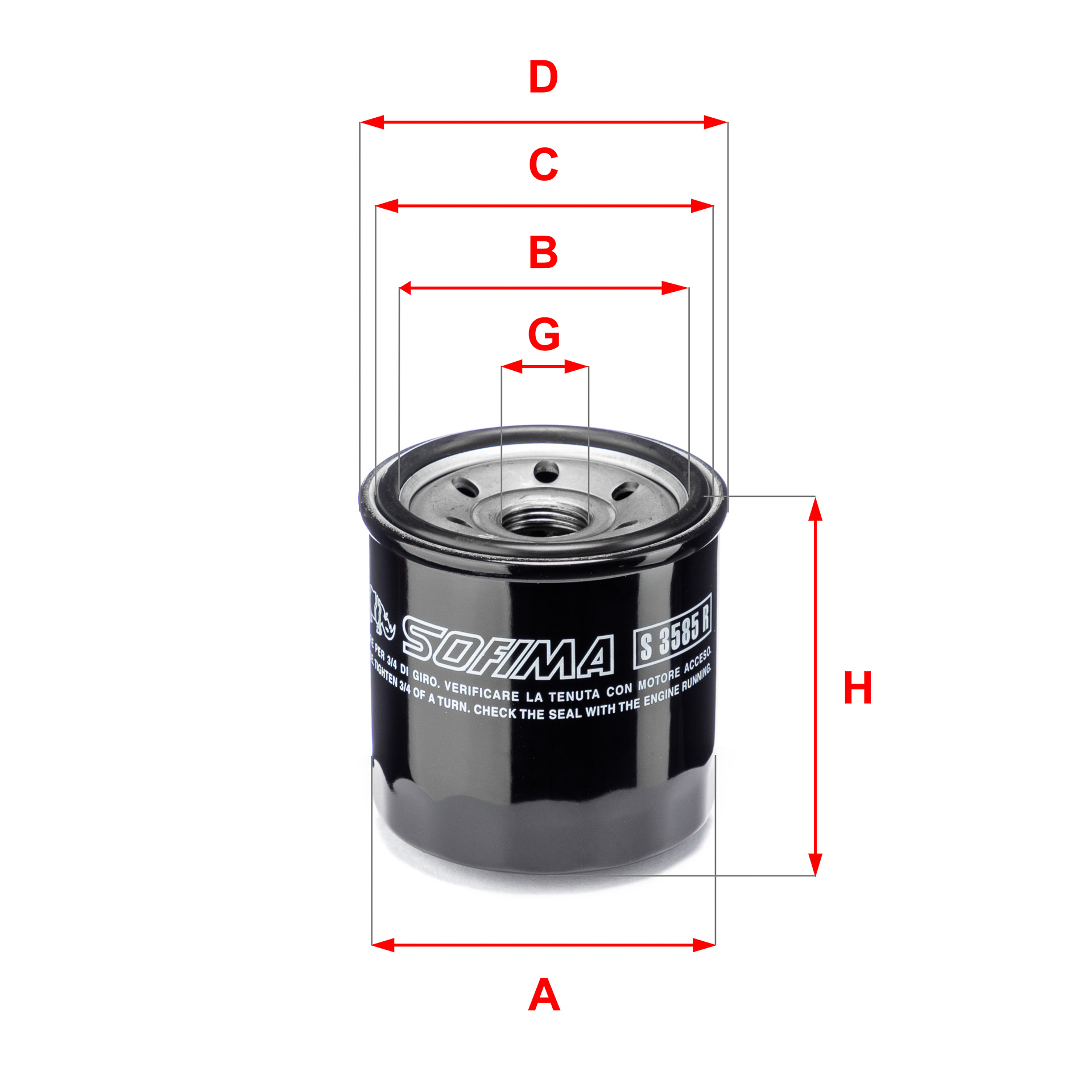 Oliefilter Sofima S 3585 R