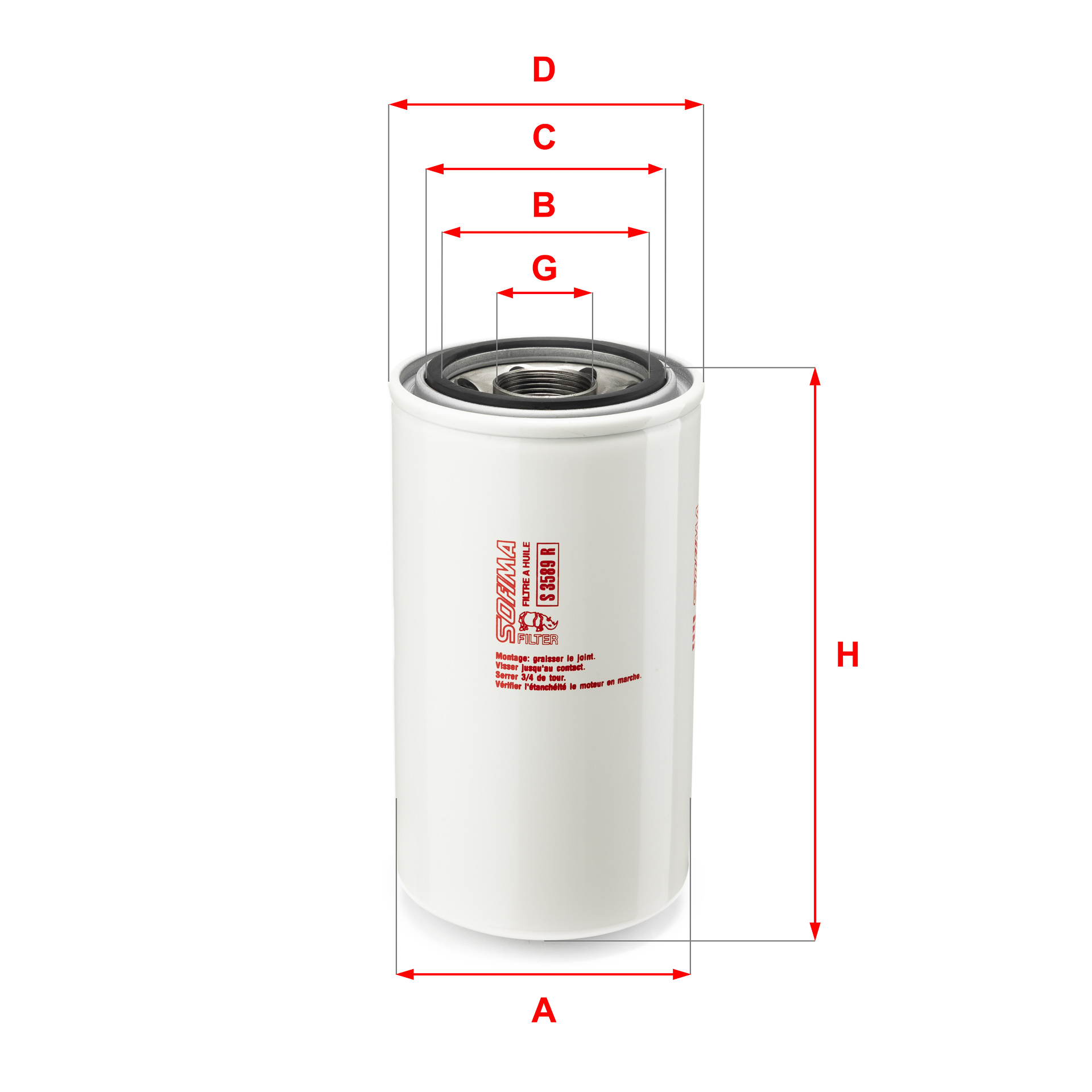 Filter/oliezeef automaatbak Sofima S 3589 R