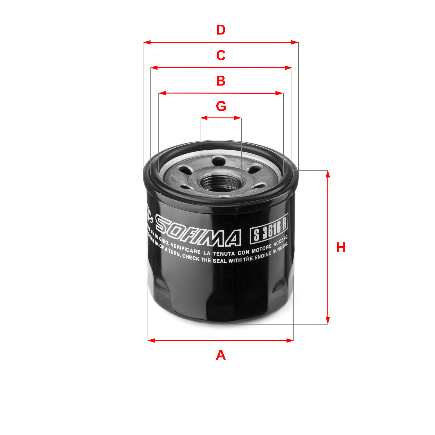 Oliefilter Sofima S 3616 R