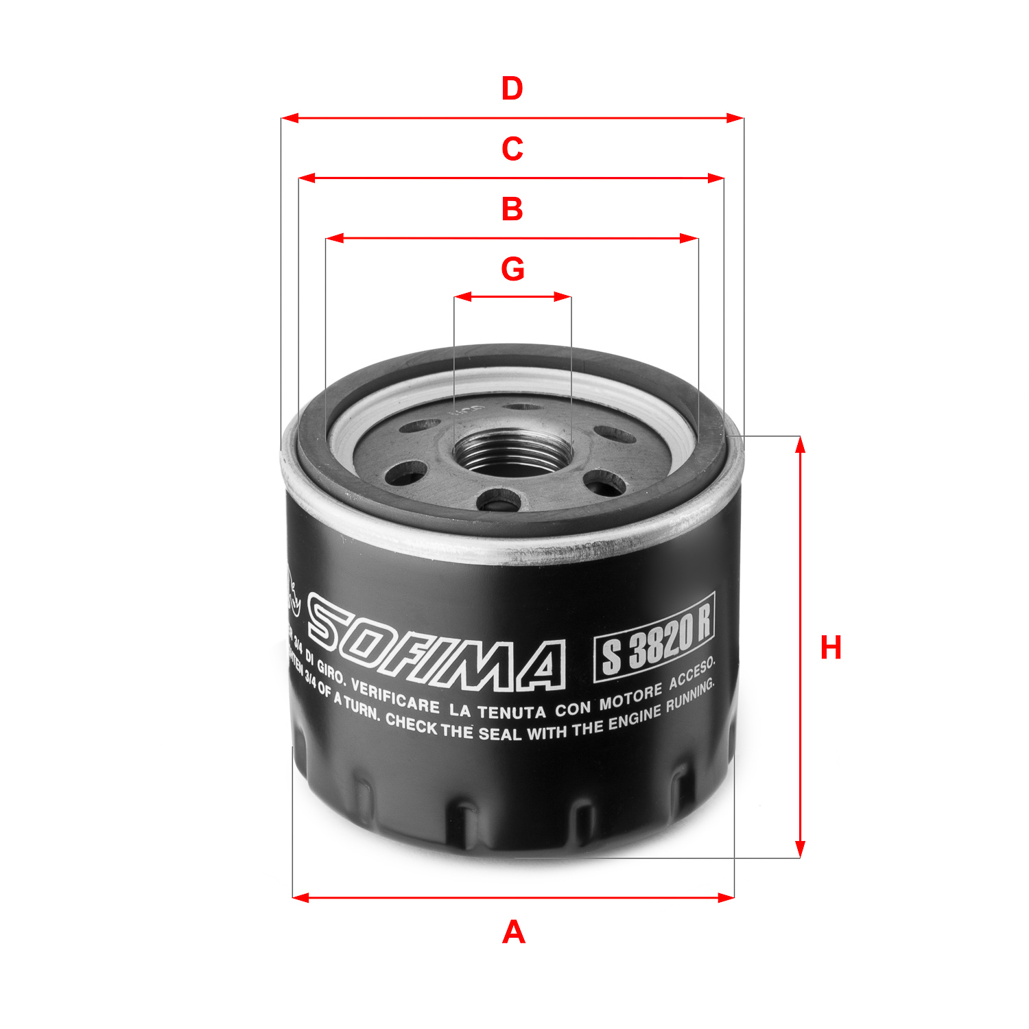 Oliefilter Sofima S 3820 R