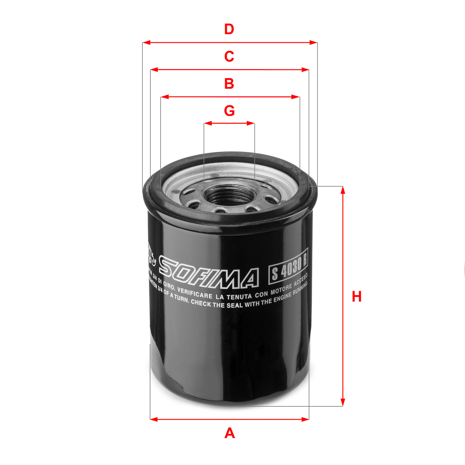 Oliefilter Sofima S 4030 R