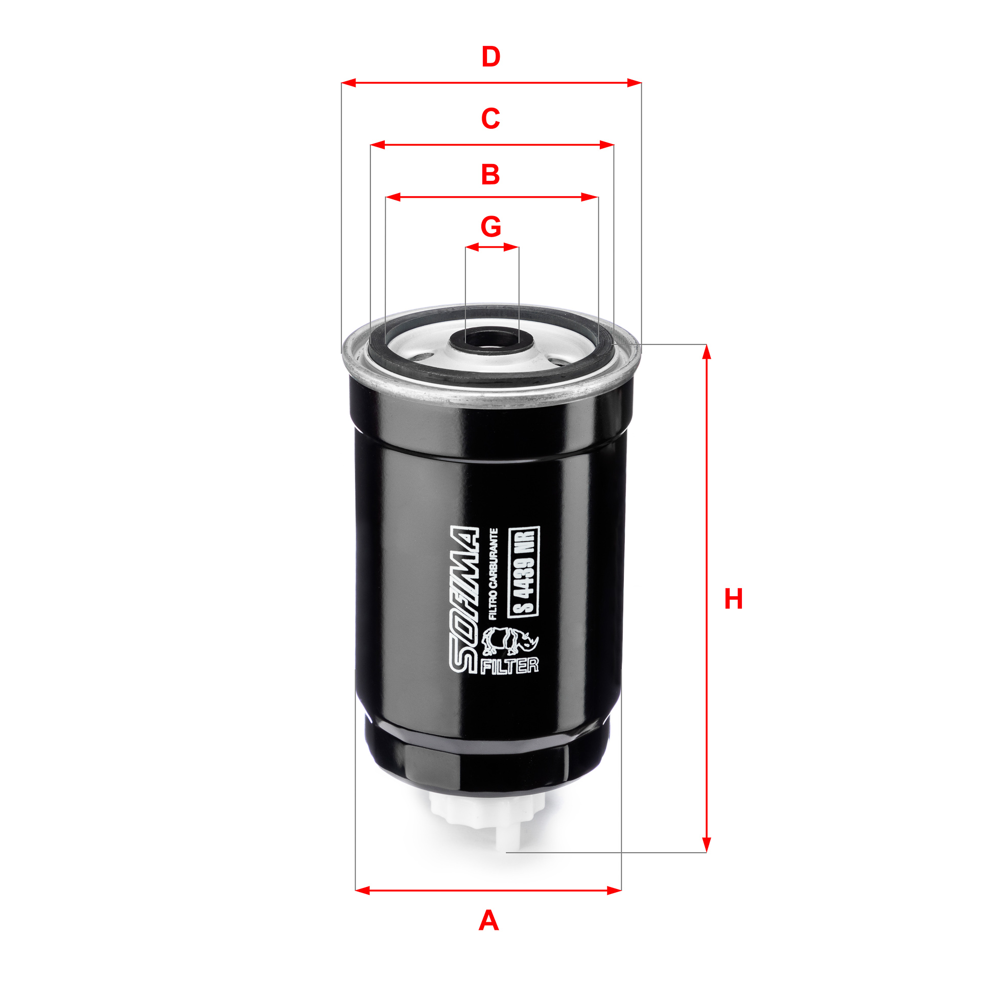 Brandstoffilter Sofima S 4439 NR