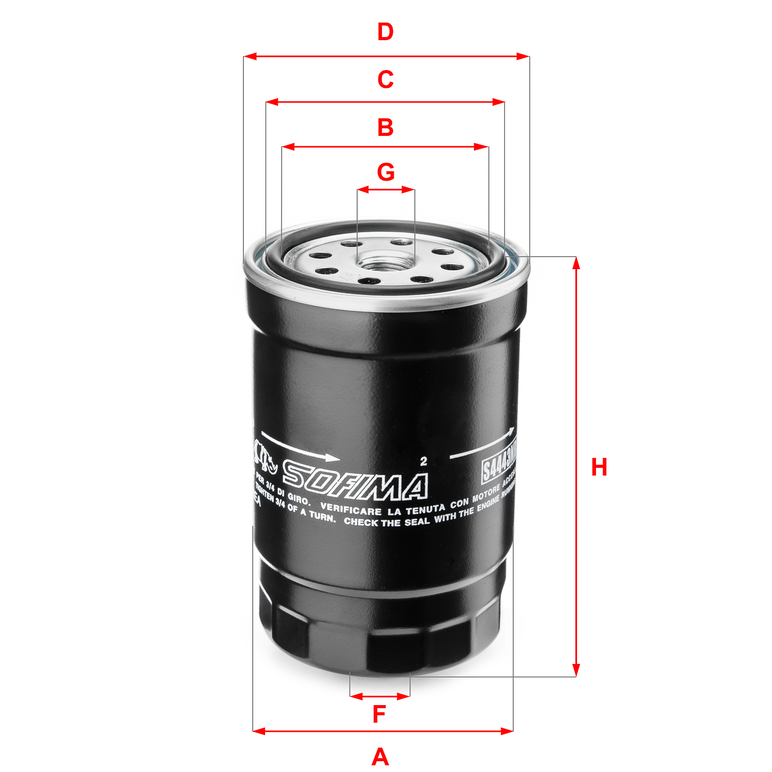 Brandstoffilter Sofima S 4443 NR