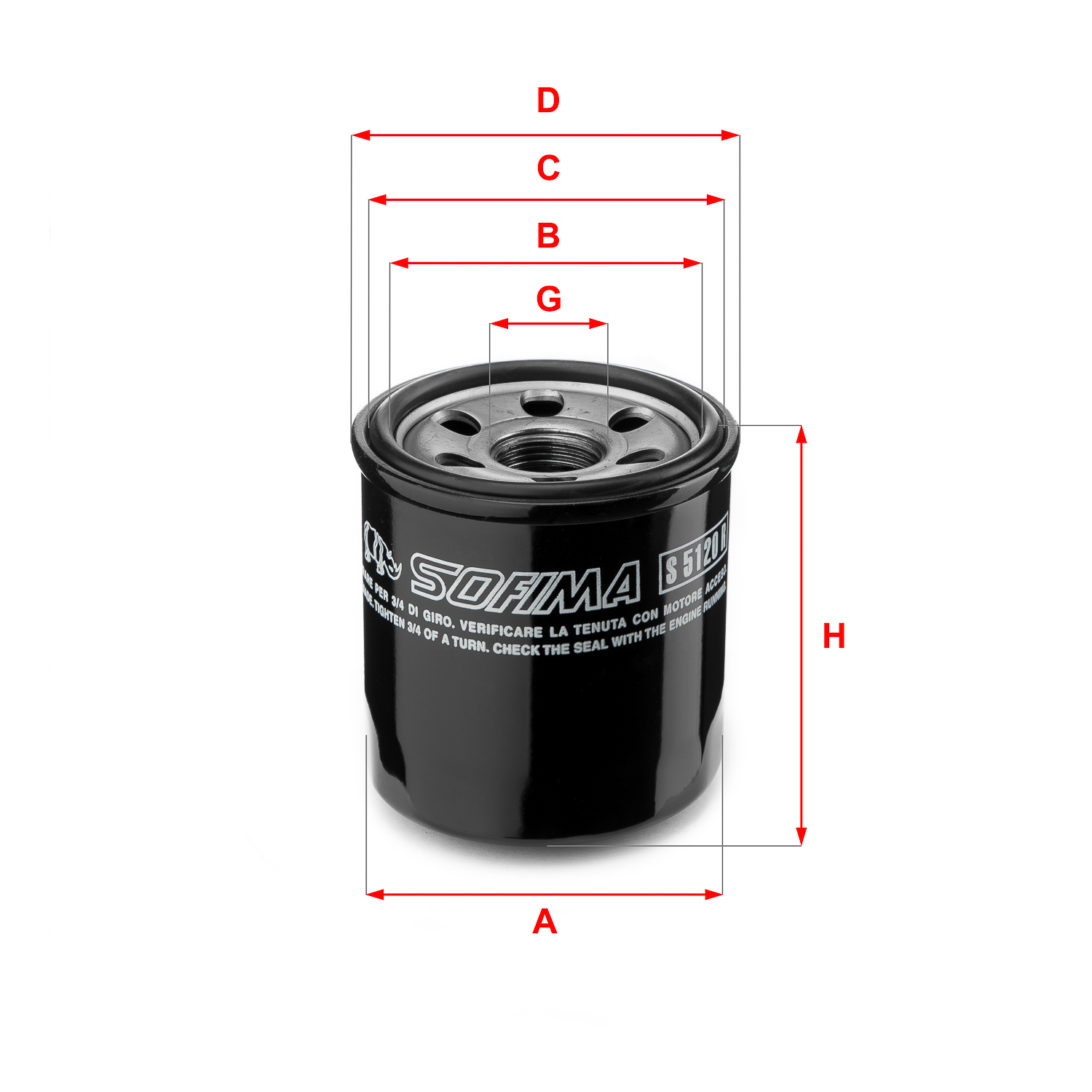 Oliefilter Sofima S 5120 R