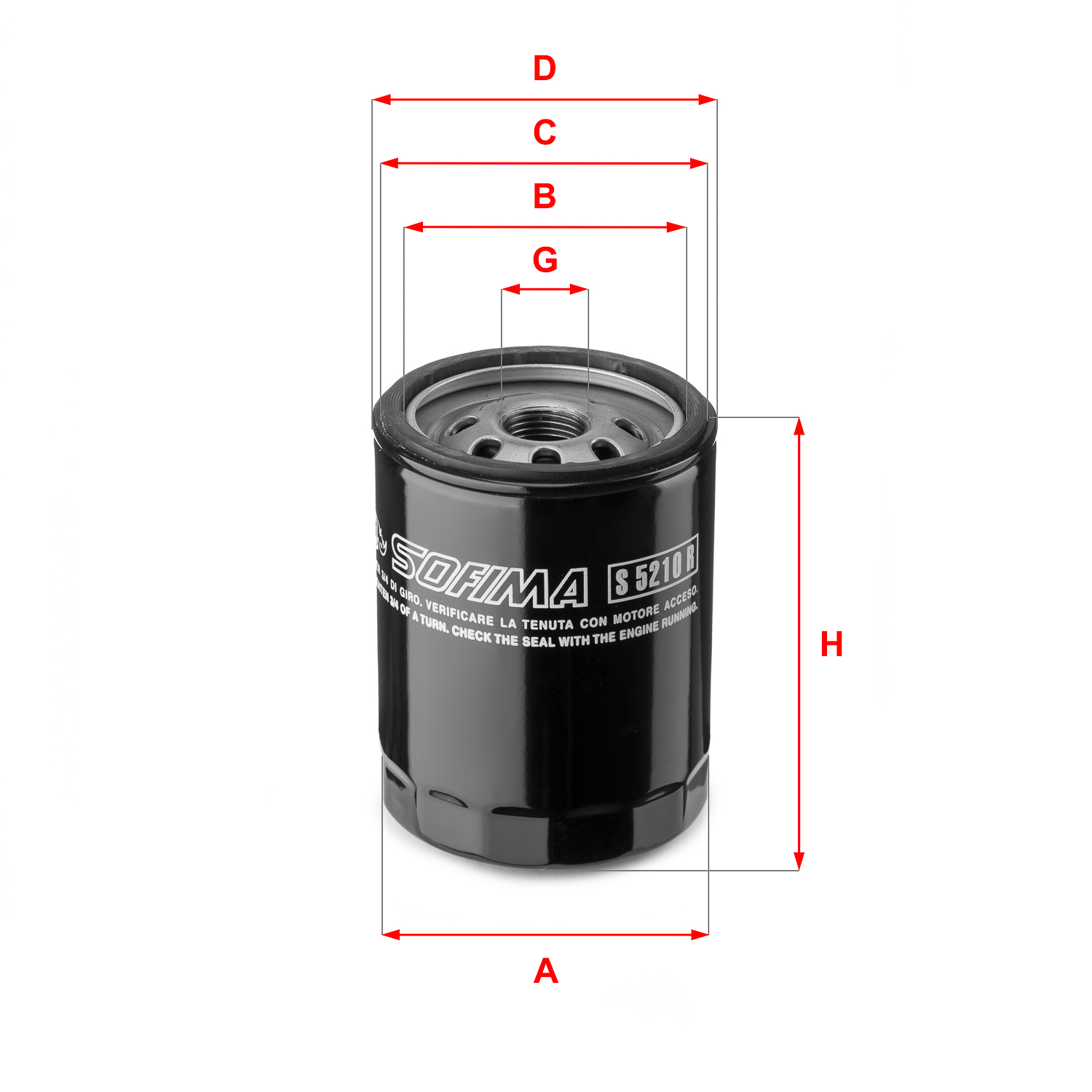 Oliefilter Sofima S 5210 R