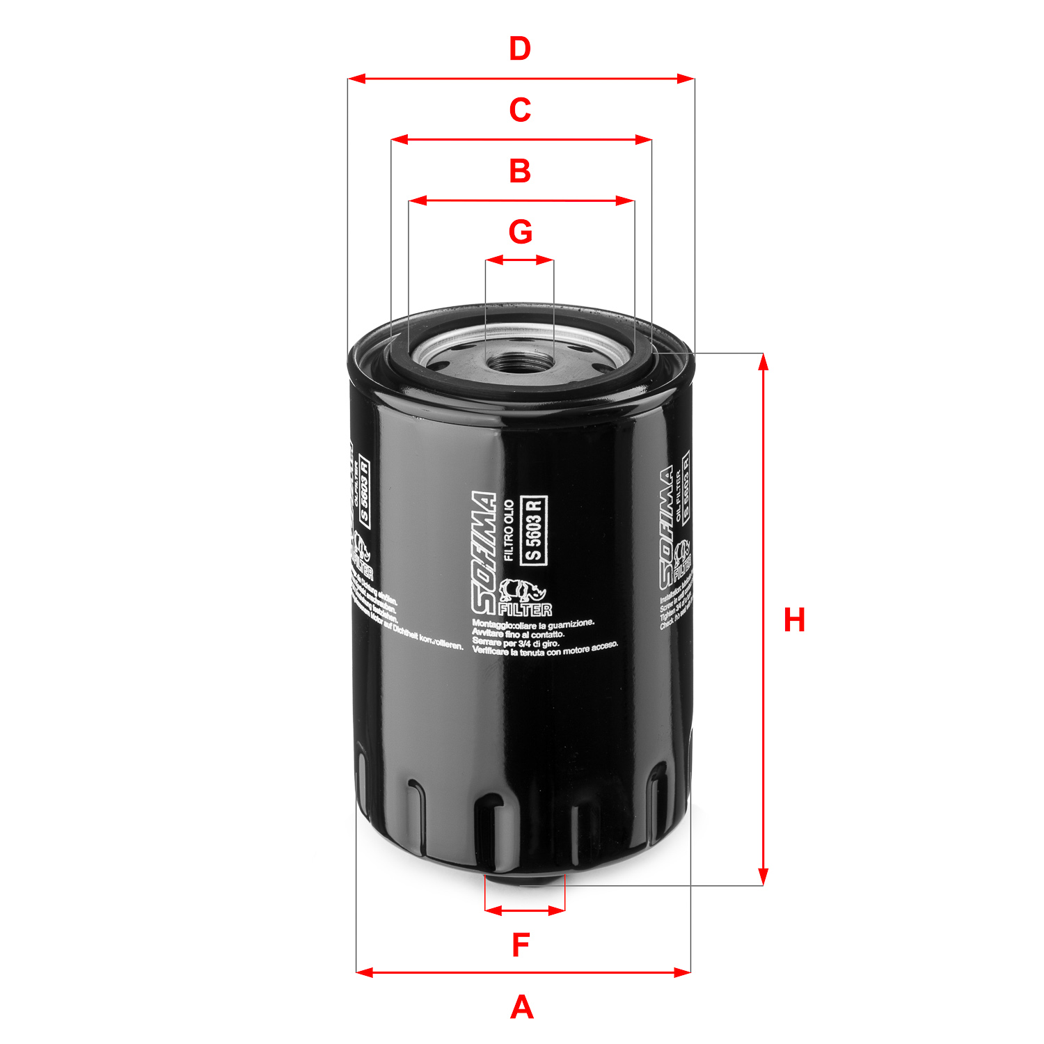 Oliefilter Sofima S 5603 R