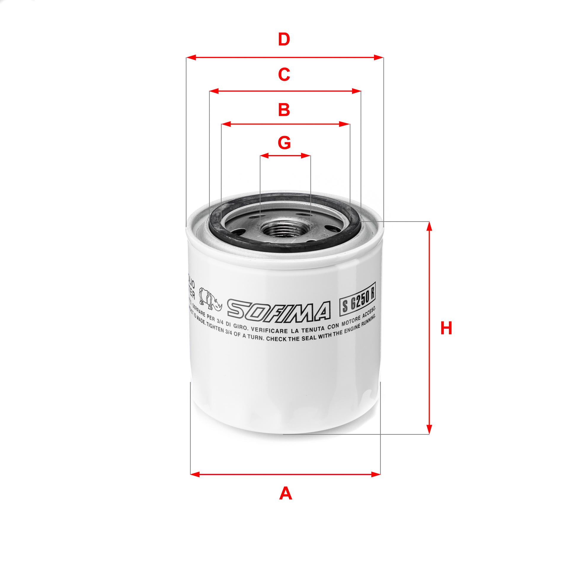 Oliefilter Sofima S 6250 R