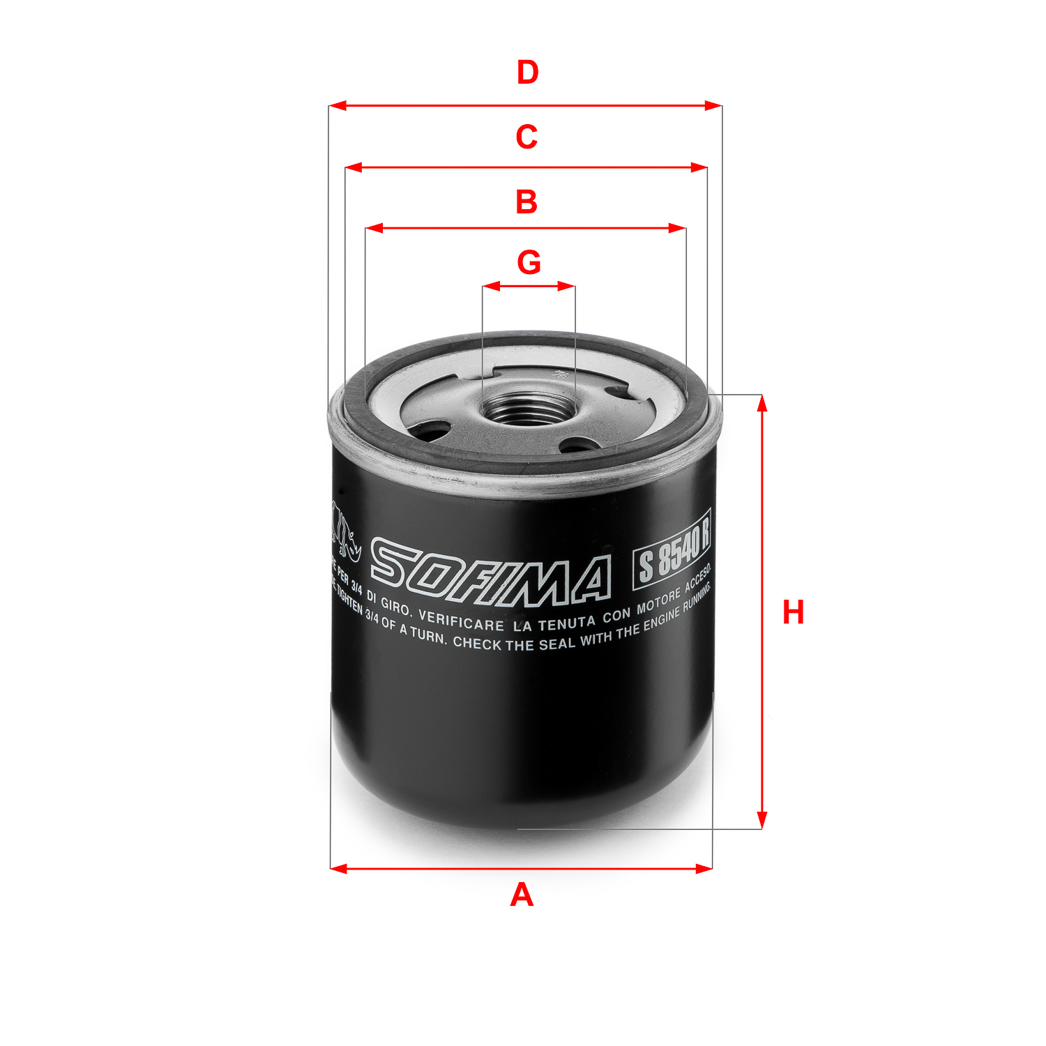 Oliefilter Sofima S 8540 R