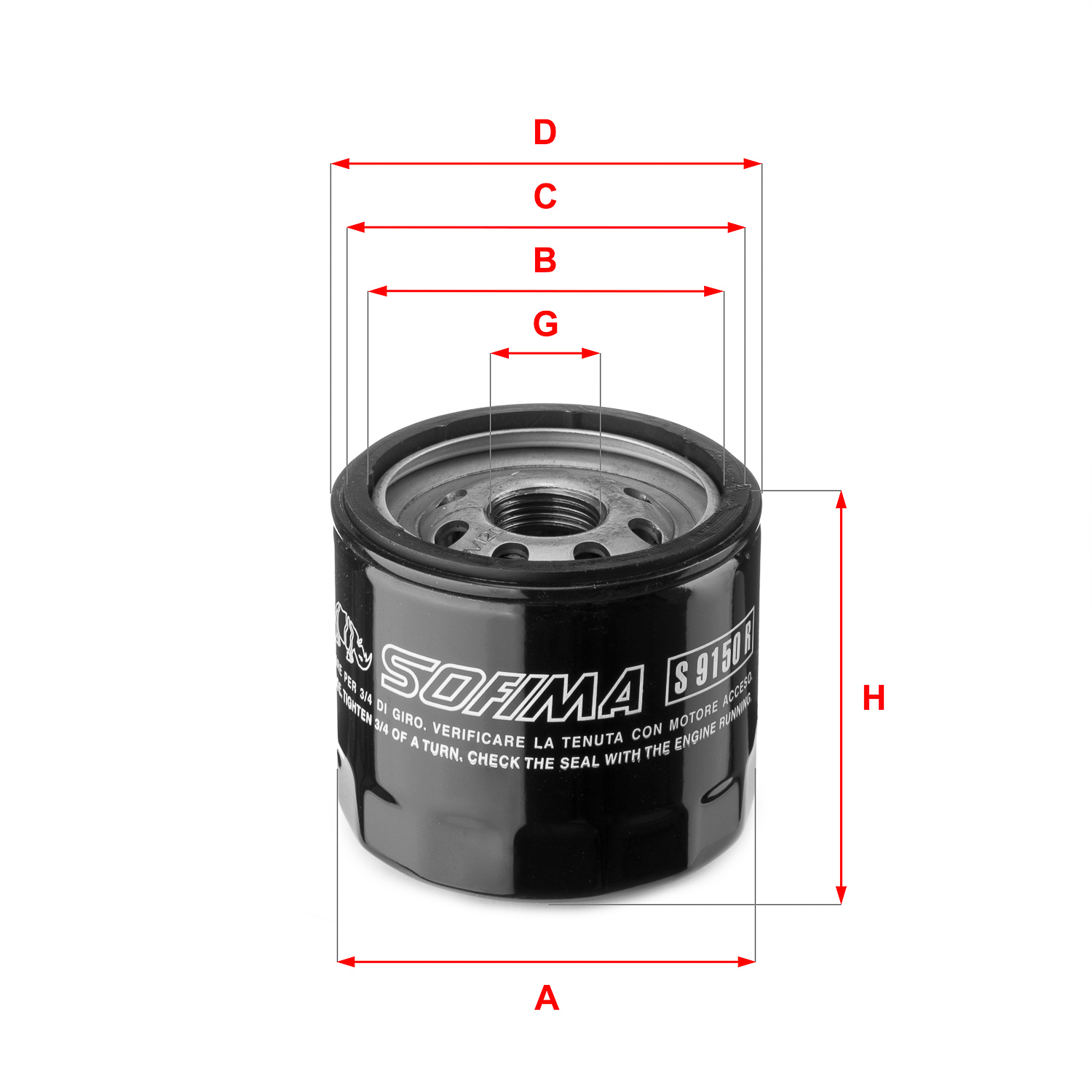 Oliefilter Sofima S 9150 R