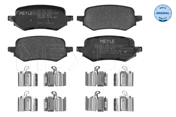 Remblokkenset, schijfrem Meyle 025 262 7315