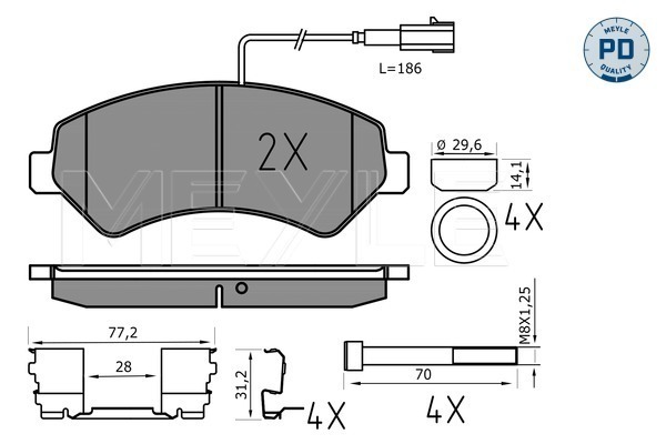 Remblokset Meyle 025 244 6619-1/PD