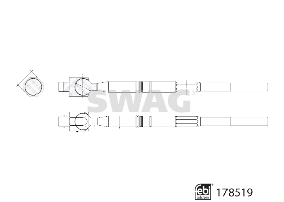 Swag Axiaal gewricht / spoorstang 33 10 4570