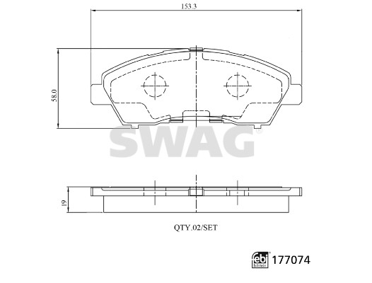 Remblokset Swag 33 10 7496