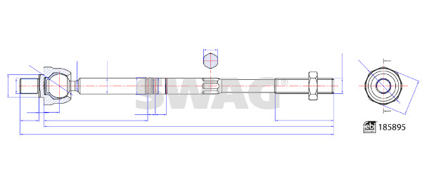 Axiaal gewricht / spoorstang Swag 33 11 0136