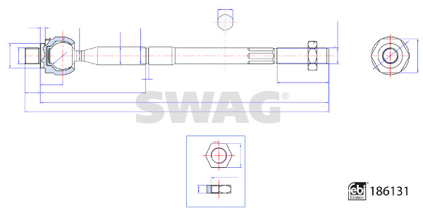 Axiaal gewricht / spoorstang Swag 33 11 0260