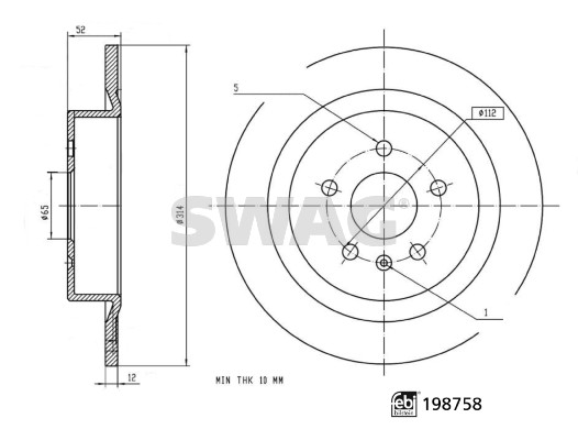 Remschijf Swag 33 11 3131