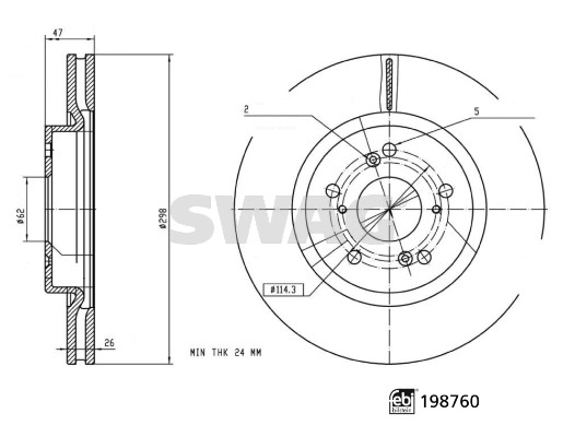 Remschijf Swag 33 11 3133