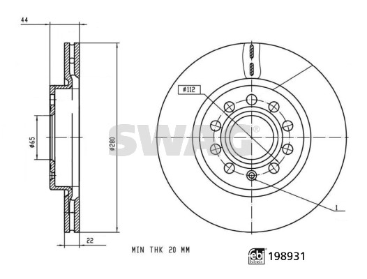 Remschijf Swag 33 11 3207