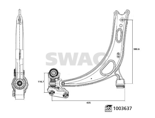 Draagarm, wielophanging Swag 33 11 4453