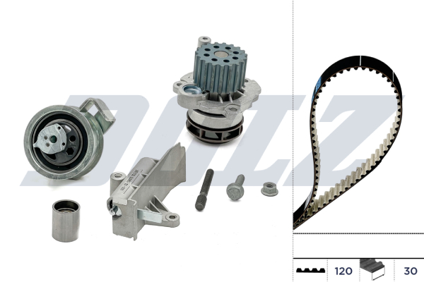 Distributieriem kit inclusief waterpomp Dolz KD082