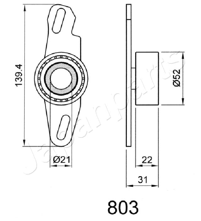 Japanparts Geleiderol distributieriem BE-803