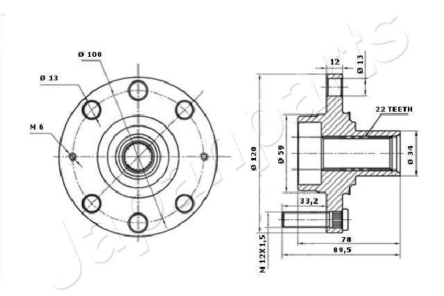 Japanparts Wielnaaf KK-10018