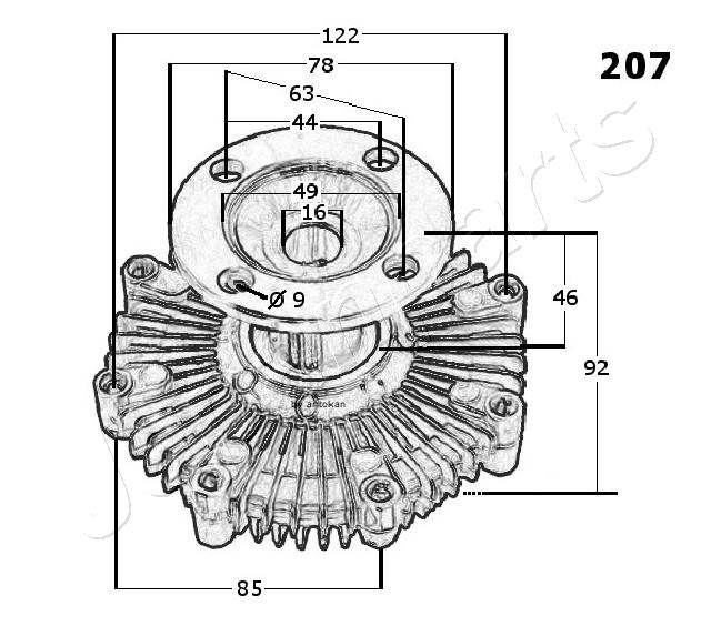 Japanparts Visco-koppeling VC-207
