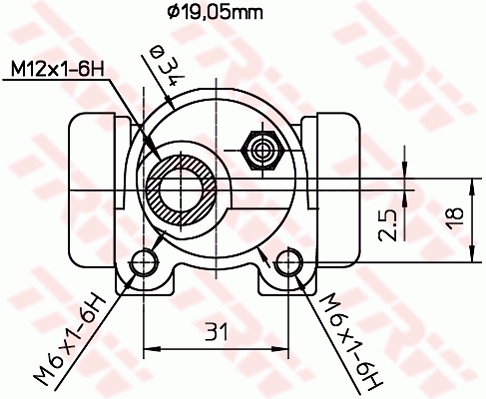 TRW Wielremcilinder BWD124