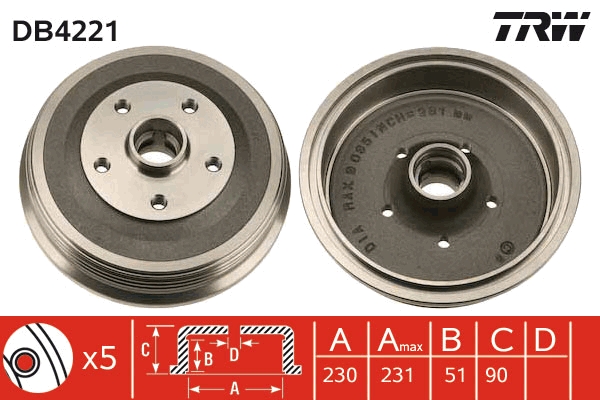 Remtrommel TRW DB4221