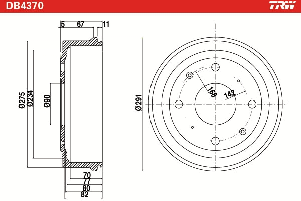 TRW Remtrommel DB4370
