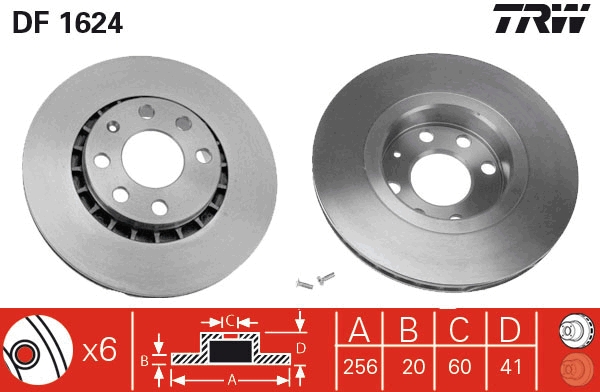 Remschijven TRW DF1624