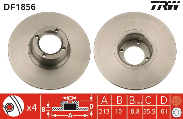 Remschijven TRW DF1856